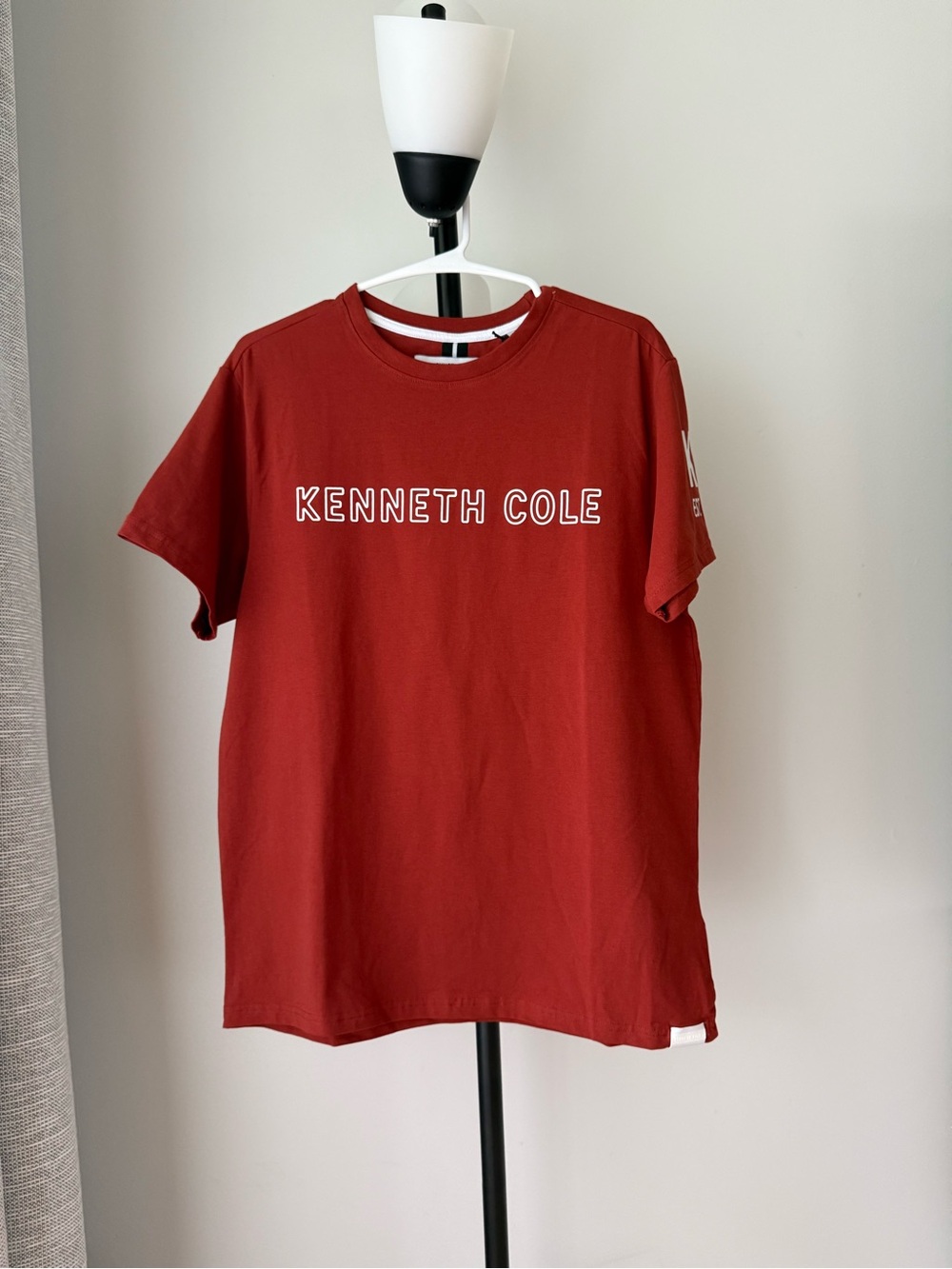 Kenneth Cole Red Short-Sleeve Logo Tee M